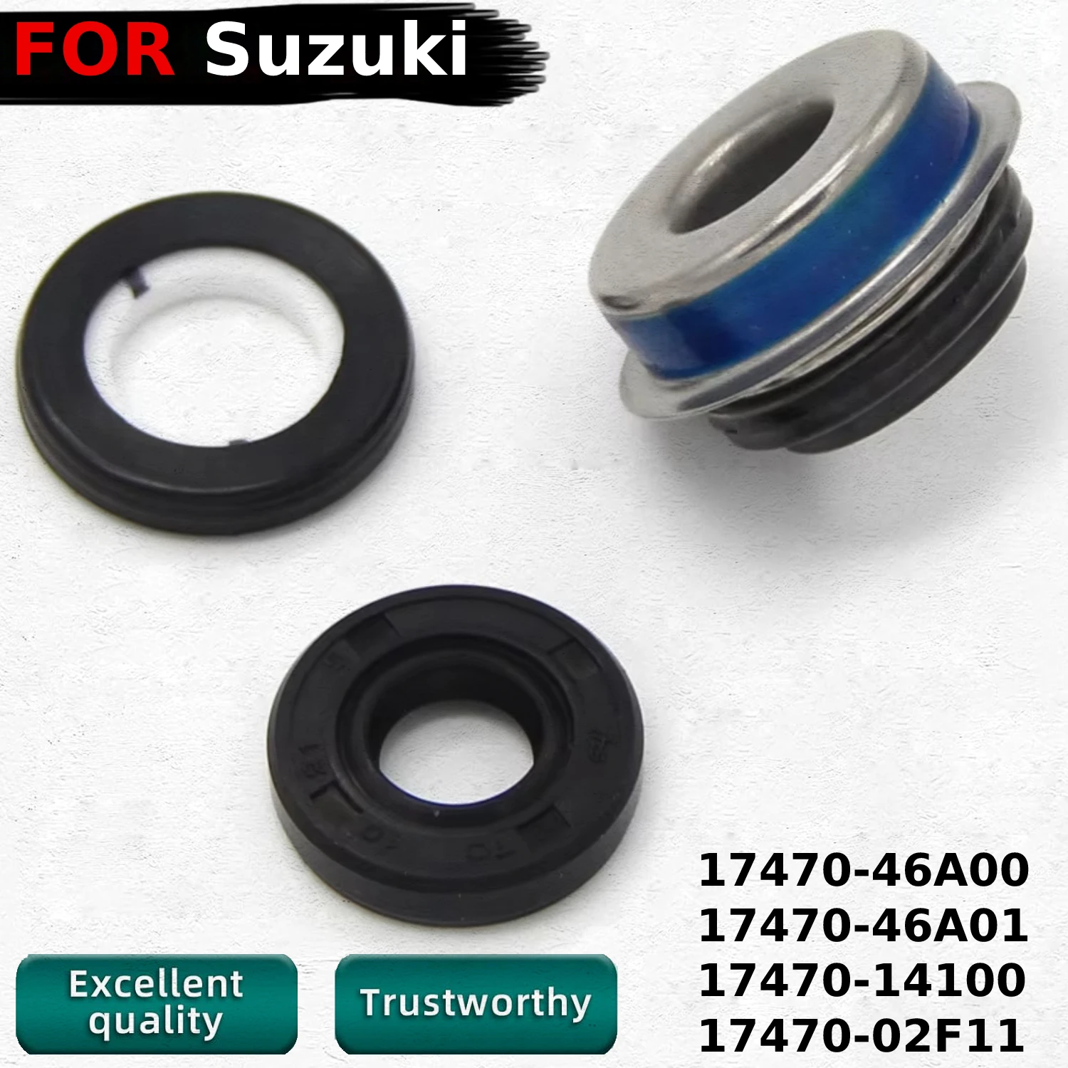 

Water Pump Oil Seal For Suzuki GSF250 GSF400 GSX400 GSF650/S GSF1250/S Bandit 17470-46A00 17470-46A01 17470-14100 17470-02F11