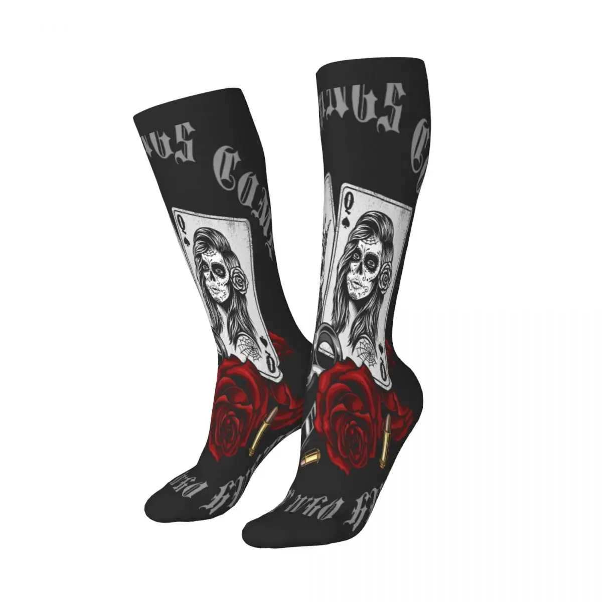 Unisex Socks Autumn Winter Gangsta With Playing Card Long Socks Business Casual Harajuku Streetwear Sports Socks Sox