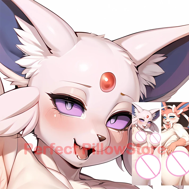 

Dakimakura anime espeon sylveon furry Double-sided Print Life-size body pillows cover Adult pillowcase