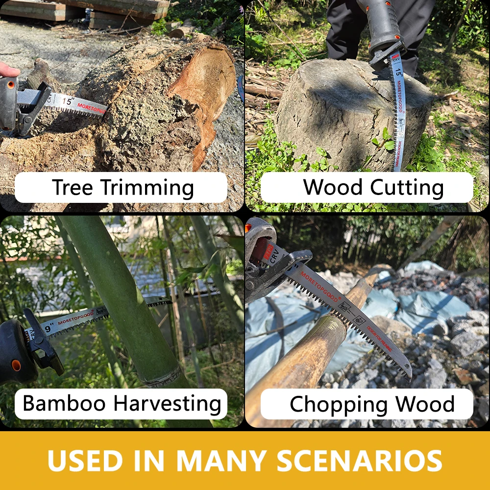 3PCS 7T Arc Edge Reciprocating Saw Blade, Japanese Teeth with Curved Edge Wood Pruning Saw Blades for Tree Trimming