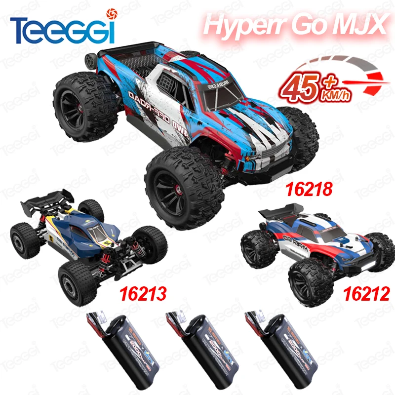 NEUES HYPER GO MJX 16218/16212/16216 Hochgeschwindigkeits-Drift-Rennauto 42KM/H 4WD 1/16 Professionelles Ferngesteuertes Offroad-Auto Bürstenmotor Monster Trucks Spielzeug Geschenke für Erwachsene