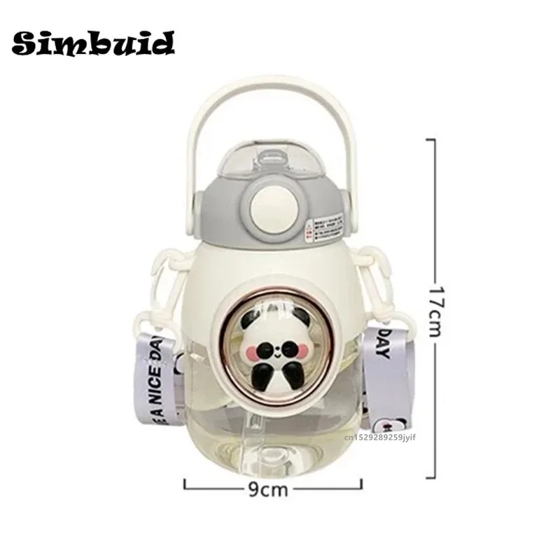 Cute Kids Water Bottles With Straw For Girls Children\'s 820ml Large Capacity Kawaii Cartoon Student School Travel Water Cup