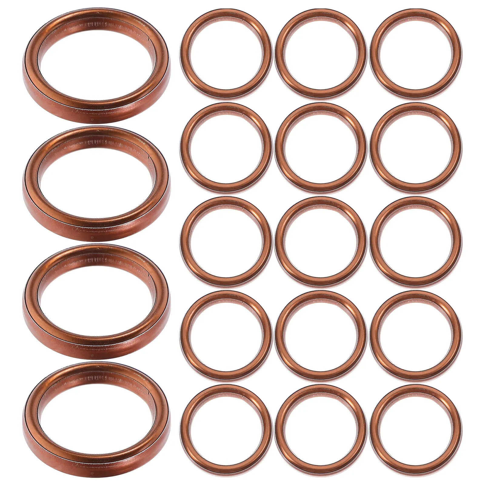 

20Pcs Exhaust Gaskets High Hardness Flange Gaskets Replacement for Car Exhaust Muffler Pipe Washers Durable Manifold Gasket