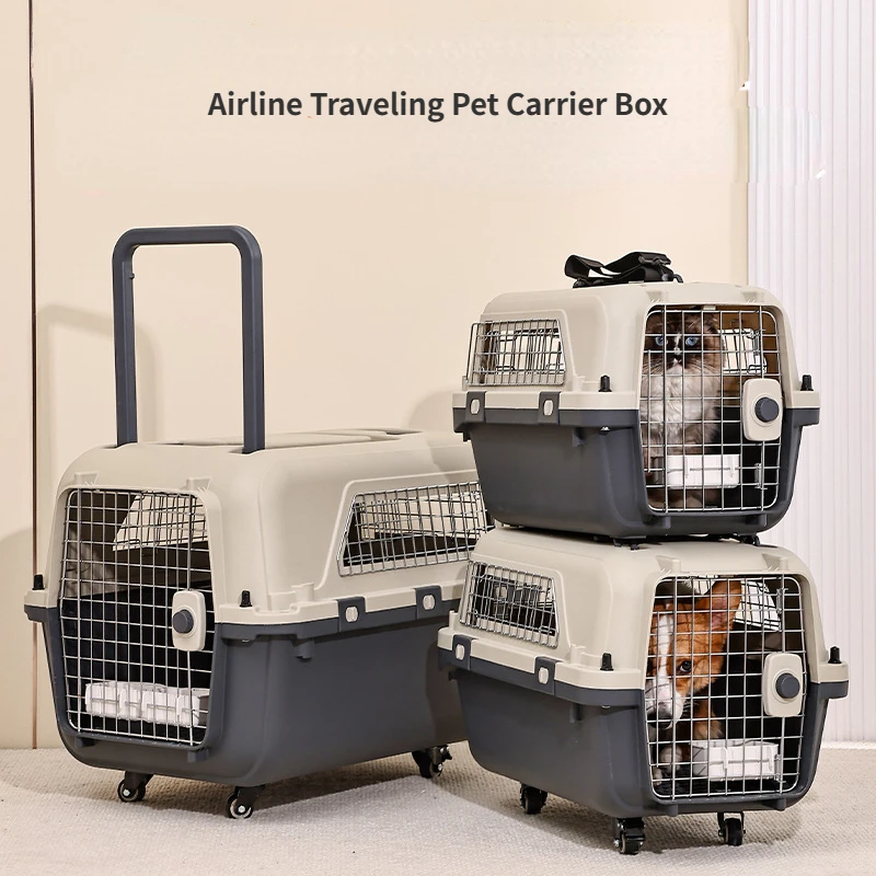 

Pet Carrier with Handle for Cats and Dogs, Outdoor Transport Pet Box, Portable Cat Cage, Dog Carrier