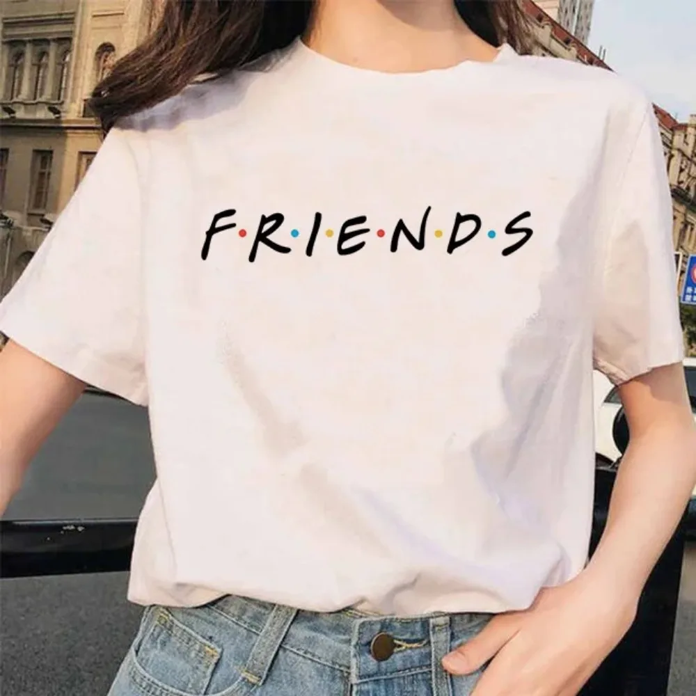 Friends Tv Show T Shirt Women Graphic Best Friends Harajuku T-shirt Unisex Fashion Manga Y2k Tshirt kawaii Vintage Tops Female