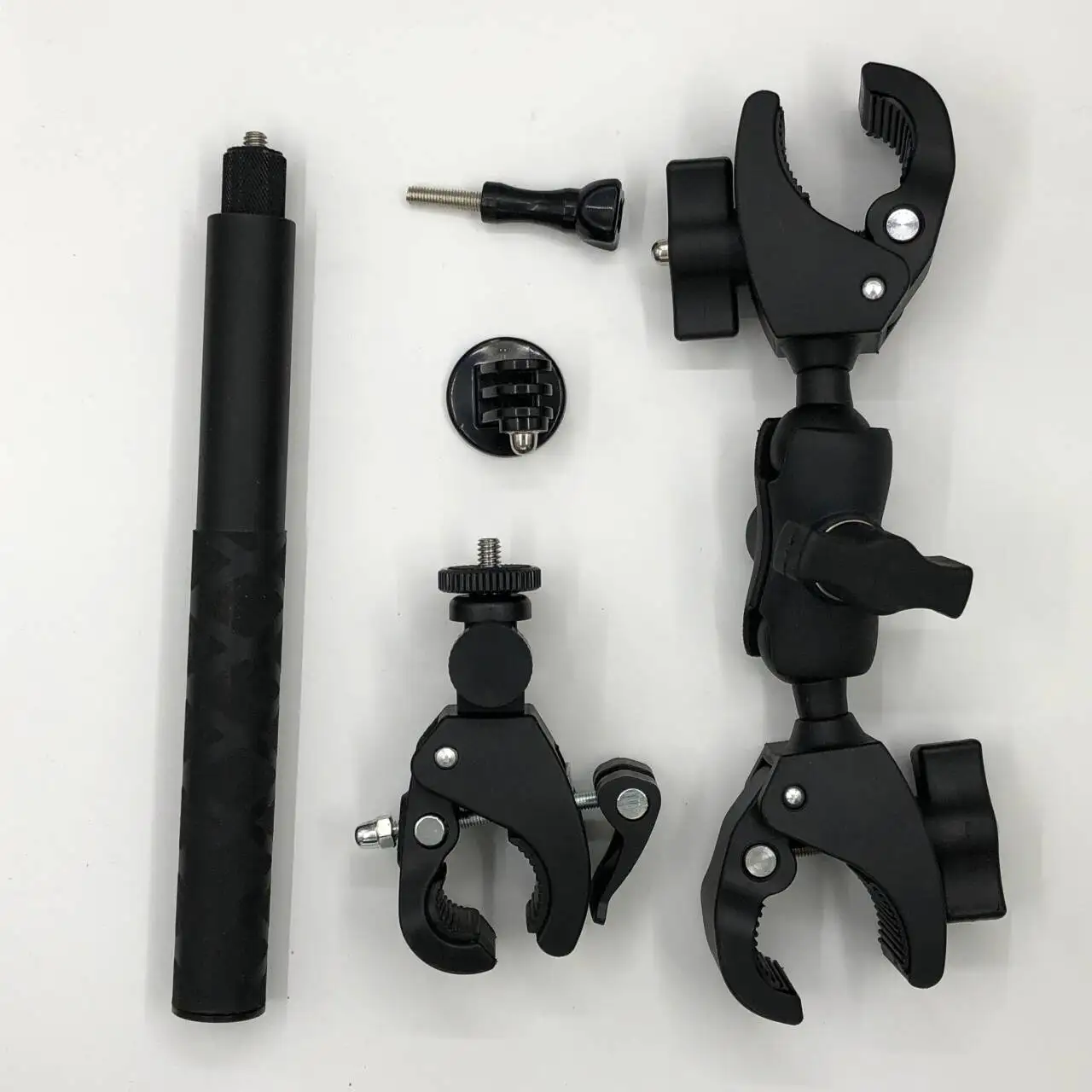 AliExpress NONE Motorcycle Bicycle Handlebar Base Mount Bracket Clip Insta360 X5/4/3 GoPro 12 11 DJI Action 3/4/ 5pro 1.2m Extended Selfie Stick