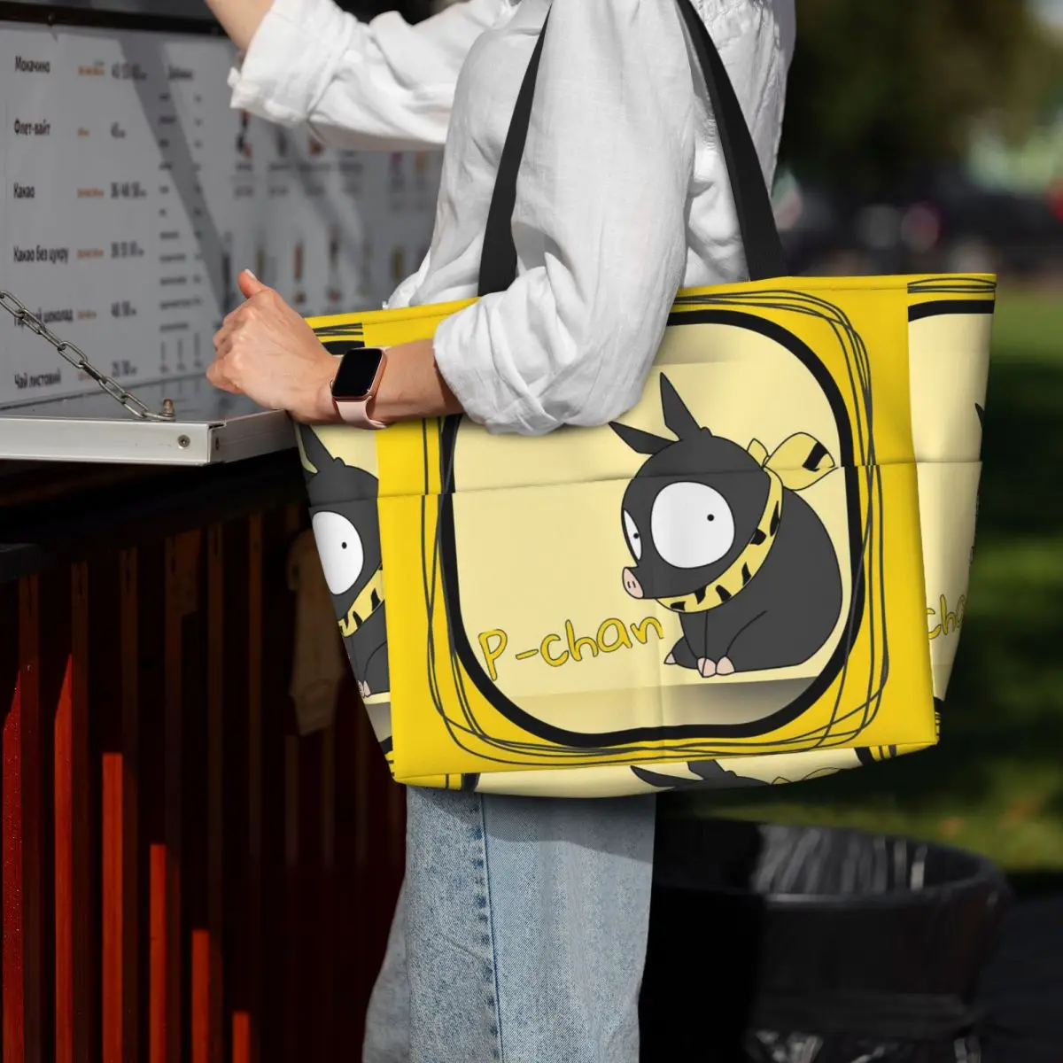 Ranma 1/2 Saotome Pig Girls P Chan Beach Tote Bag Sport Gym Yoga Duffle Large Tote Bag Women Travel Bag Fitness bag