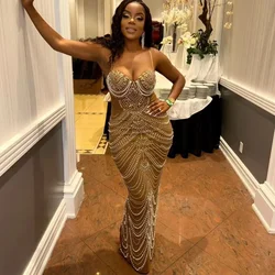 Women Party Dress Long Dresses Sexy High Waist Sling Sequin Wedding Prom Summer Evening A Line Floor Length Vestidos Gown