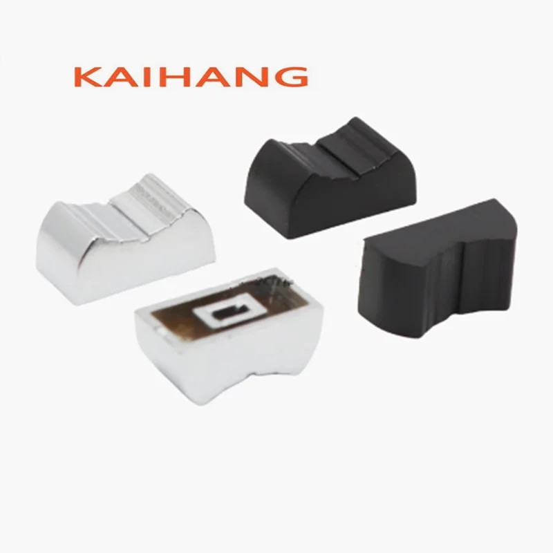 10Pcs 17x9x7mm 4mm Hole Fader Knob Linear Sliding Potentiometer Knob Plastic Mixer Console Slider Key Cap For Audio Mixing Panel
