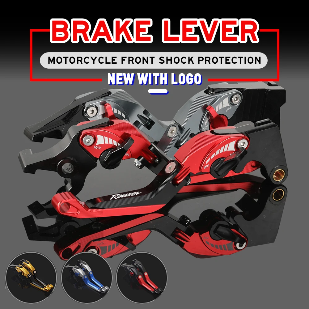 Para Bajaj Pulsar ROUSER NS/RS/AS NS200 RS200 AS200 NS180 palancas de embrague de freno 5D para motocicleta palanca de mango plegable ajustable