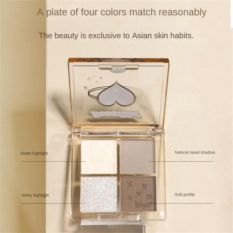 Eye Makeup Makeup Is Three-dimensional And Natural Four Colors Makeup Set Facial Makeup Stereo Shadow Hard To Card Powder Biya