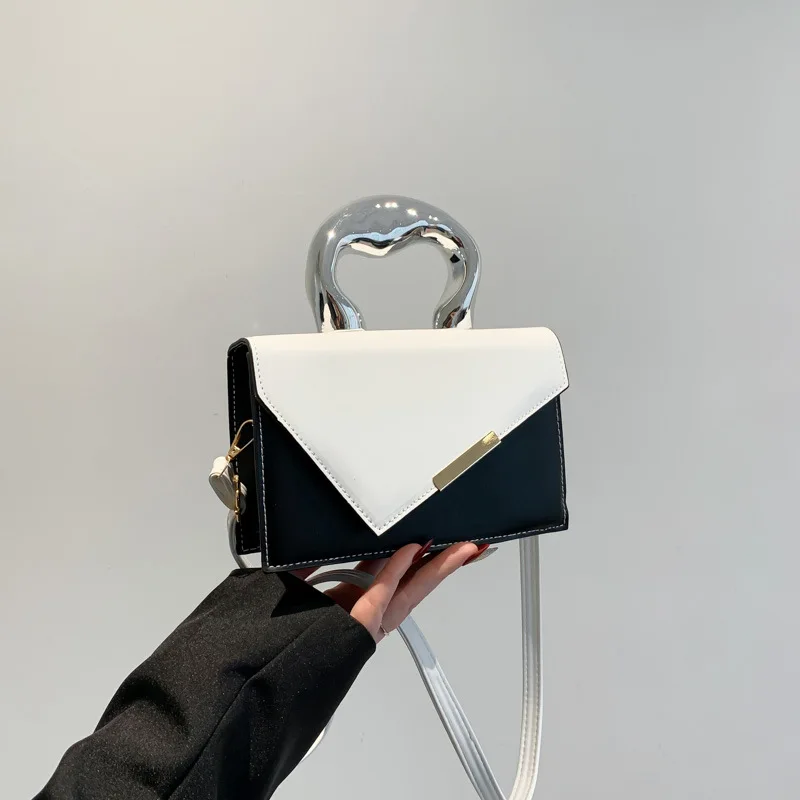 

Женская сумка в тон, сумки на плечо, женские весенне-летние повседневные маленькие квадратные сумки с металлической ручкой, роскошная брендовая сумка Bolsos