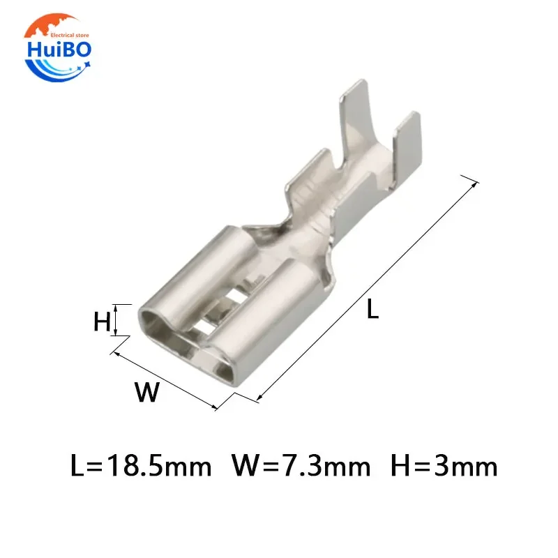 10 set 6.3 plug spring + hard sheath DJ70114-6.3-21 single hole car connector 1 core sheath 336524-1