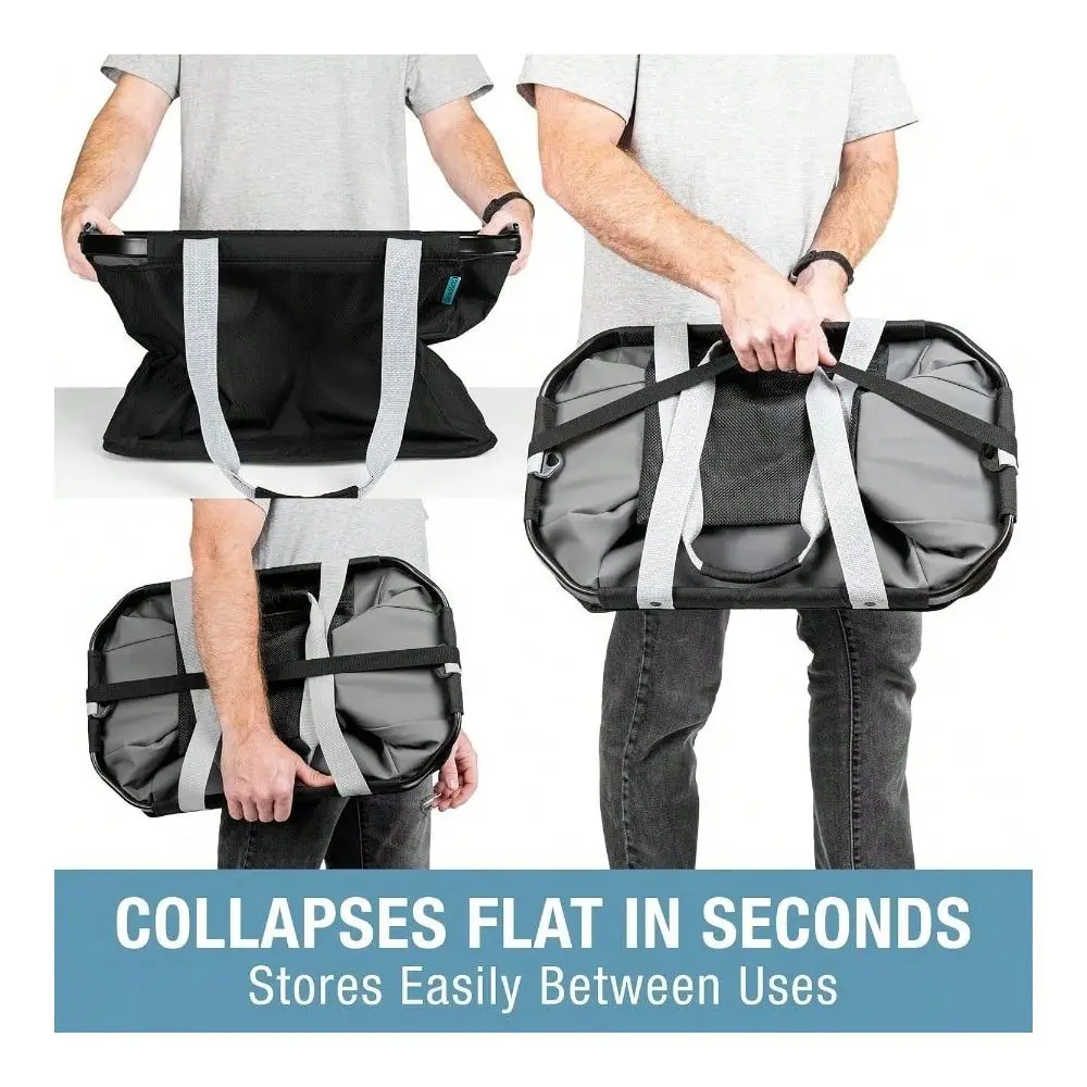 

Outdoor Tote Bag With Aluminum Frame, HeavyDuty WeatherResistant Fabric, Buckle Closure, Universal Utility Carrier F