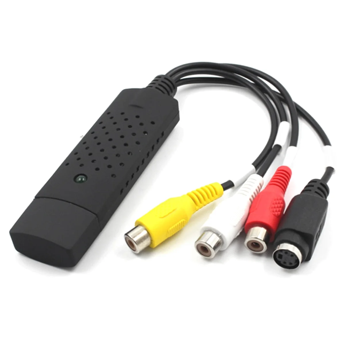 USB Video Capture Card, Audio Video Converter Grabber for RCA to USB Convert VHS Mini DV VCR Hi8 DVD to Digital_A02I