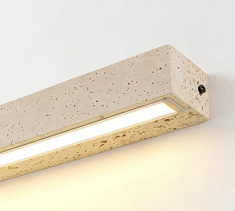 Cuboid Real Stone Wall Lamp House Marble Indoor