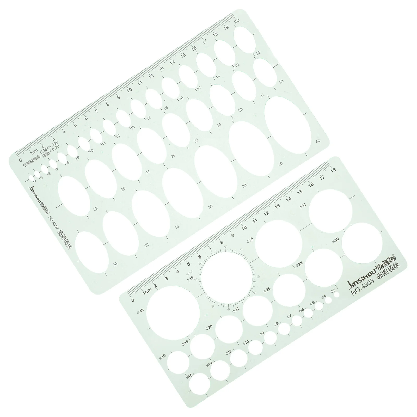 2Pcs Large Circle Stencil Circular Ruler Thickened Template for Drawing Painting Crafts Art Reusable Pattern Stencils