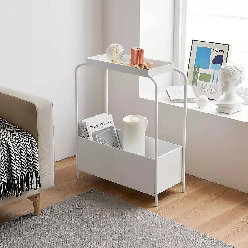 Hallway Floor End Tables Corner Low Double-layer Metal Mini Table Minimalist Side Stolik Boczny Do Kanapy Designer Furniture