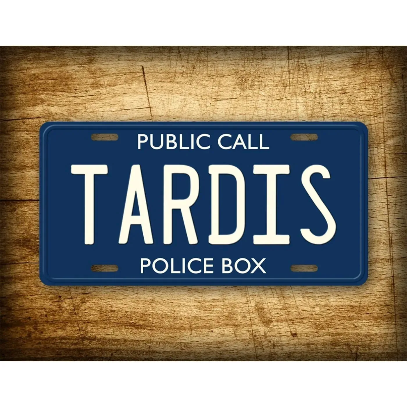 1pc 2D Flat 6x12 Inch Vintage Blue Police Box Metal Plaque Custom Wall Ornament Unique Gift For British Culture Lover Home Bar M