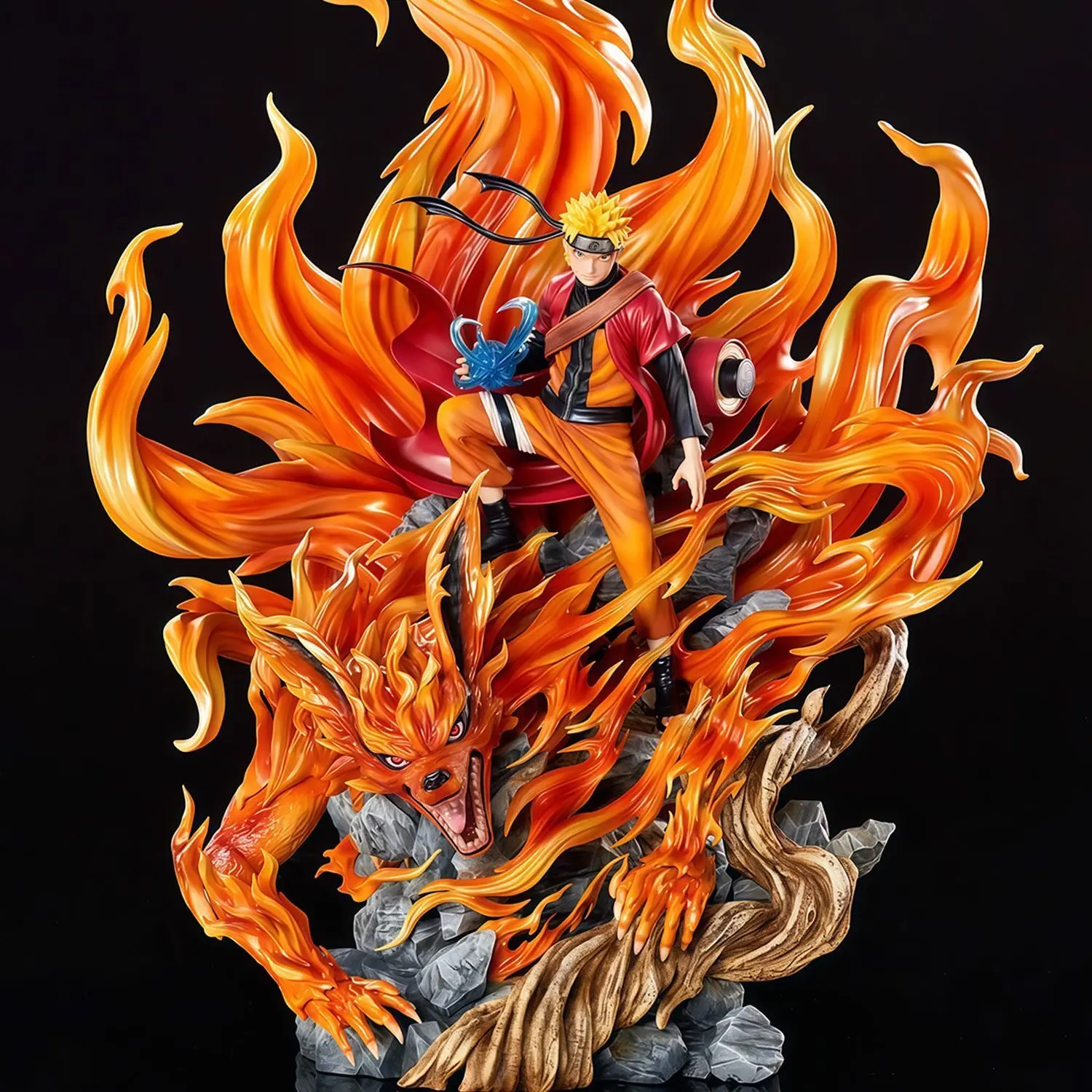 43cm Naruto Nine-Tails Mode Naruto GK Statue Model, Ten Years Hundred Ninjas Series Anime Desktop Ornament Merchandise Gift view 2