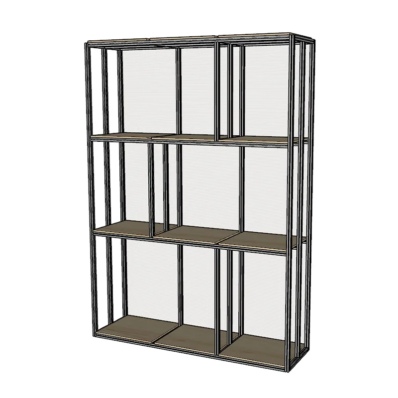 

Simple, aluminum profile, storage, household, against the wall, multi-layer, bookshelf