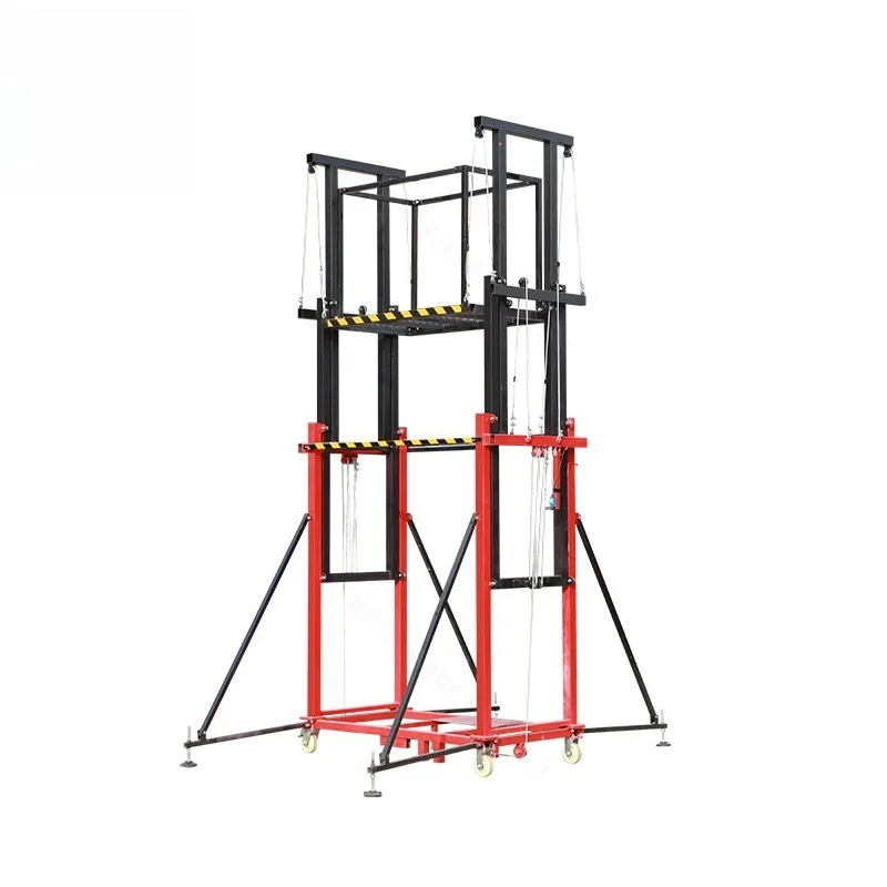 Plataforma de alumínio móvel resistente do elevador elétrico do andaime 500kg para a carga industrial do armazém da construção