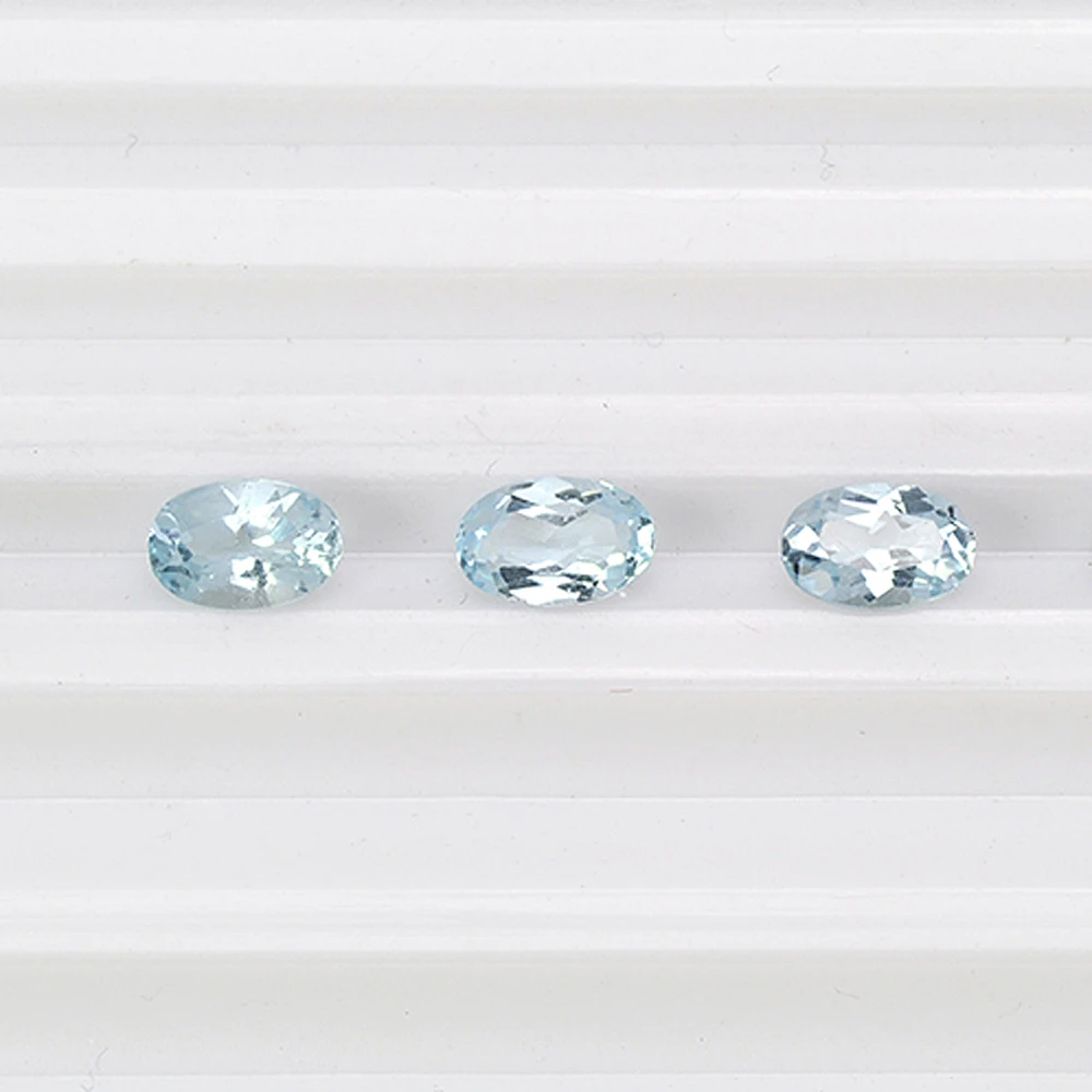 100% 진짜 천연 스카이 블루 토파즈 타원형 3*4mm-15*20mm 느슨한 보석 도매 로트 30pcs 10pcs