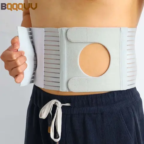 Ostomy Belt for Men and Women, Ostomy Hernia Support Belt, Abdominal Binder Brace, Stoma Support Wraps, Unisex, 1Pc