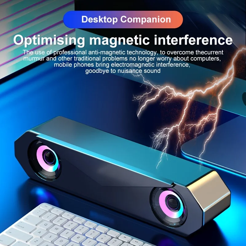 Bluetooth Speaker USB Wired Speaker Computer Soundbar Stereo Surround Subwoofer for Pc Laptop Theater Surround Audio System