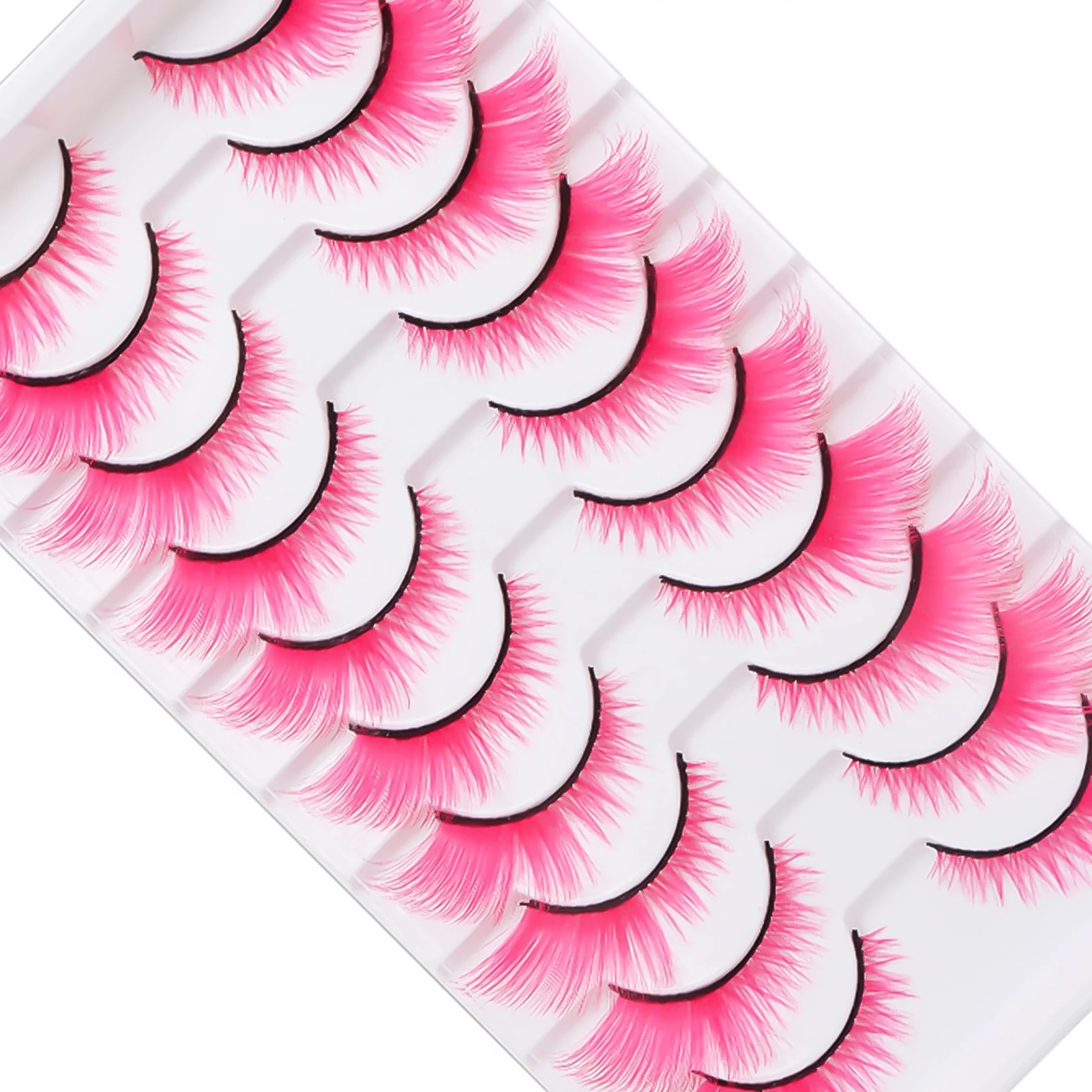 Diy cílios postiços coloridos cílios individuais cosplay tira cílios mulher cílios postiços maquiagem suprimentos