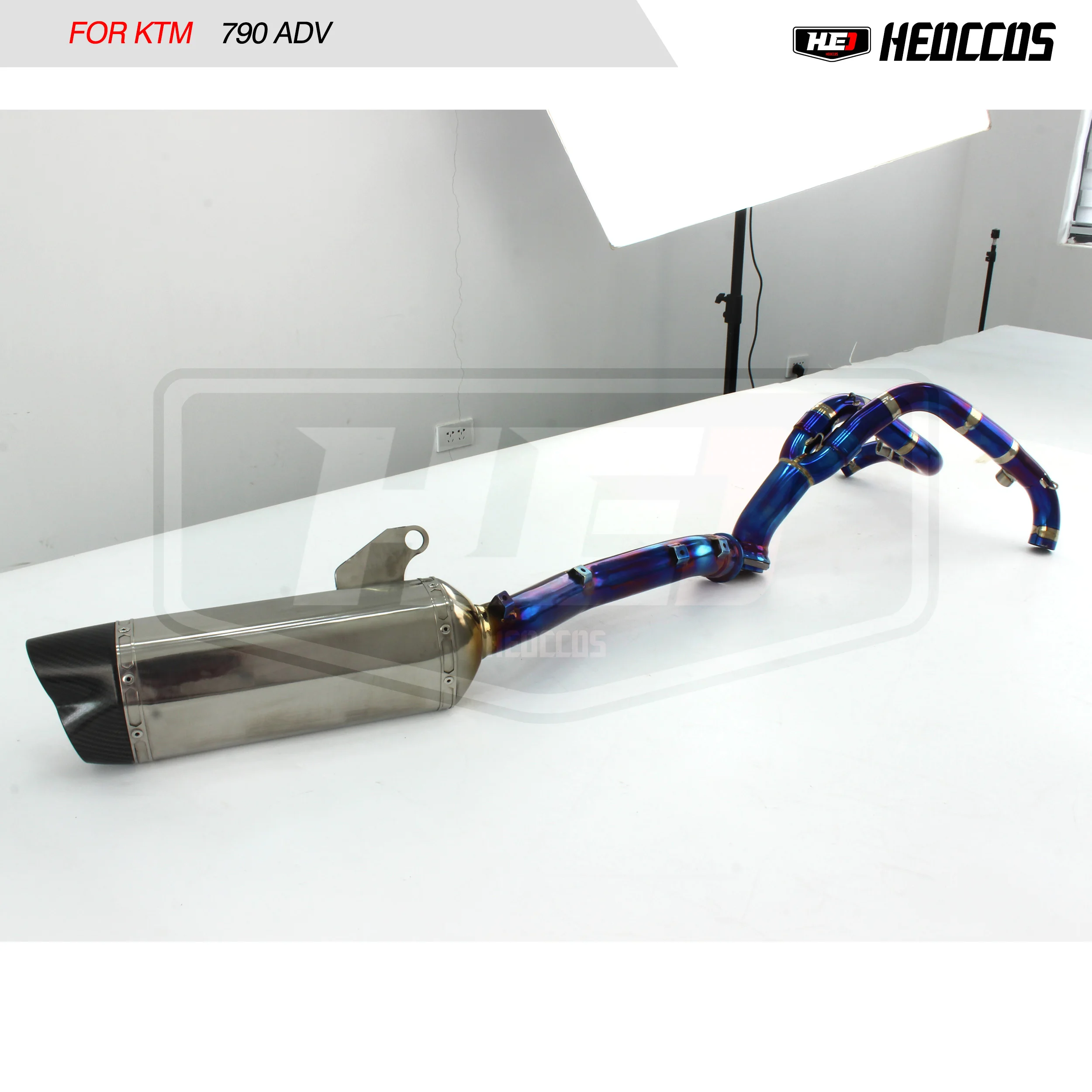 

HEO Titanium Alloy Motorcycle Exhaust Handmade For KTM 790 ADVR Exhaust Muffler