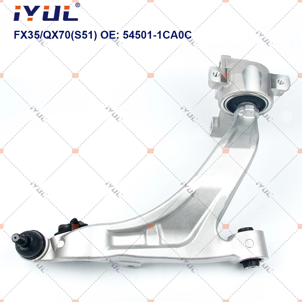 A Pair Front Lower Suspension Control Arm Triangle For Infiniti FX35 FX50 QX70 S51 54501-1CA0C 54500-1CA0C