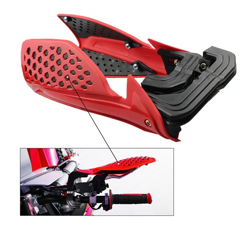 ملحقات تعديل الدراجات النارية على الطرق الوعرة، واقيات يدوية مربعة بلونين، أغطية حماية من السقوط، واقيات اليد #1