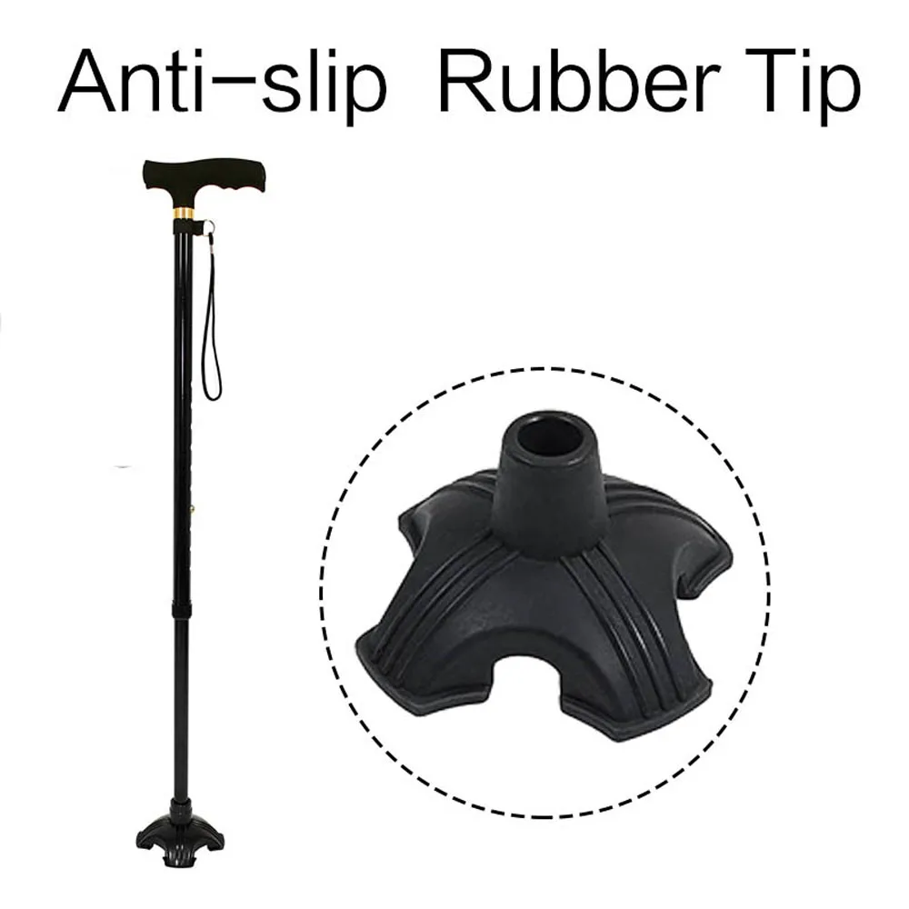 

Heavy Duty Four Base Support Anti Skid 19/22MM Crutch Pad Rubber Pad Walking Stick End Bottom Cane Tip