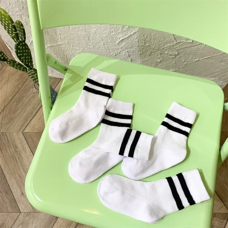 4 pairs Candy Color New Children\'s Cotton Sock For Boys Toddlers Girls Ankle Socks Stripped Non-slip Infant Baby Floor Sock Soft