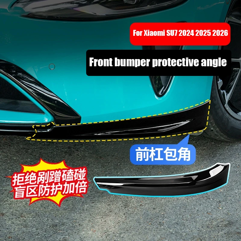 

Защитный угол переднего бампера для Xiaomi SU7 2024 2025 2026, материал ABS, клейкая установка внешних защитных компонентов