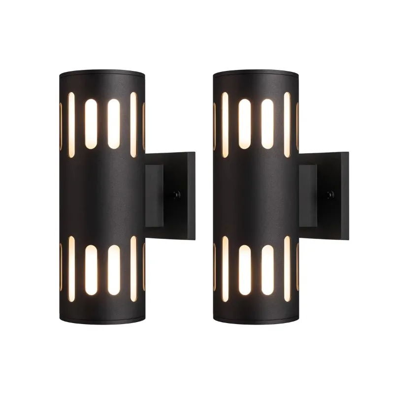 

Outdoor waterproof wall lamp Double head up and down luminous garden moisture-proof rectangular wall hanging lamp