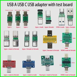 1PC For USB A C Type C HDMI Interface Converter USB A To USB C Type C To Type C Male To Male Female To Female Adapter With PCB