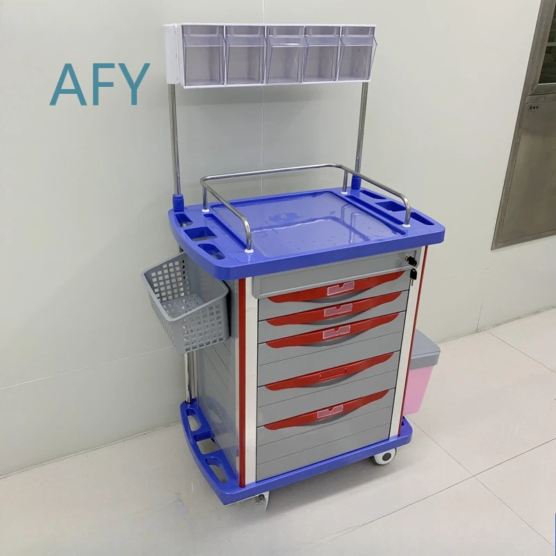 ABS Medical Record Clip Cart for Hospital Storage Rack for File Organization Multi-layer Large Capacity Silent Casters Mobile