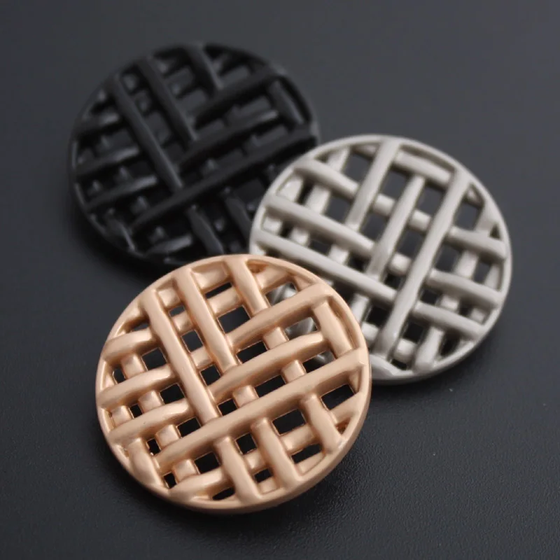 6Pcs/lot 18-25mm High-grade sand gold silver black animal button coat windbreaker suit decorated with round buttons C252
