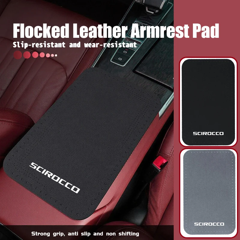 Funda de cuero para reposabrazos de coche, impermeable, antideslizante, caja de almacenamiento, alfombrilla para Volkswagen Scirocco Golf 4 5 6 7 R GTI TSI TDI R32 MK4 Polo CC