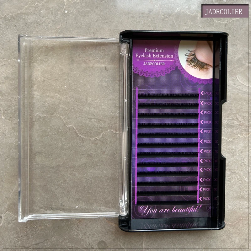 JADECOLIER 1 plateau haute qualité court J/ B/ C Curl sous Extensions de cils 5/6/7mm longueur mixte naturel longs cils inférieurs