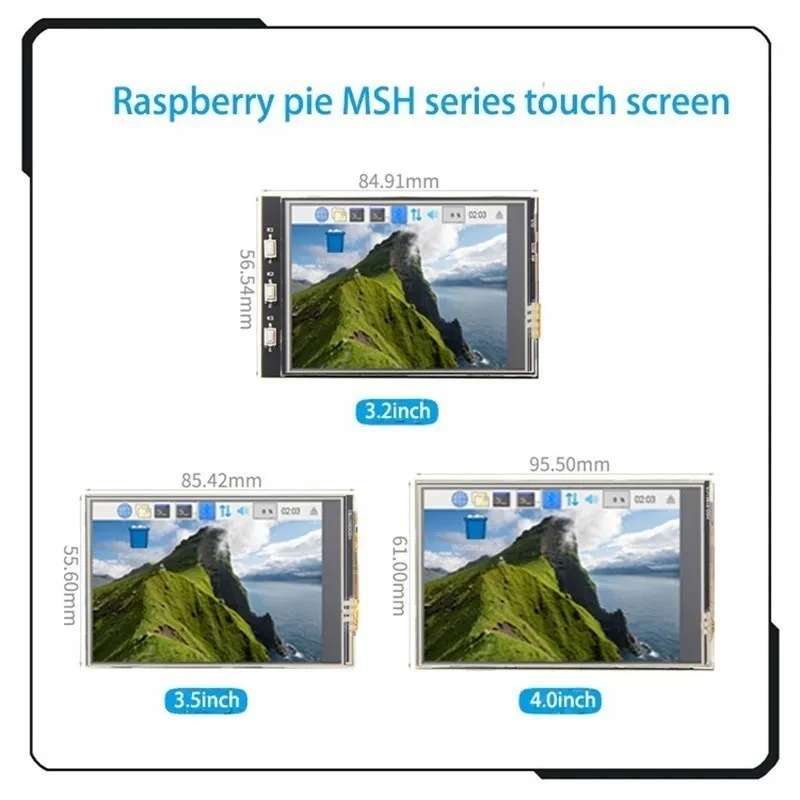 [MHS high speed SPI series] 3.2 inch/3.5 inch/4.0 inch touch color display for  raspberry  PI