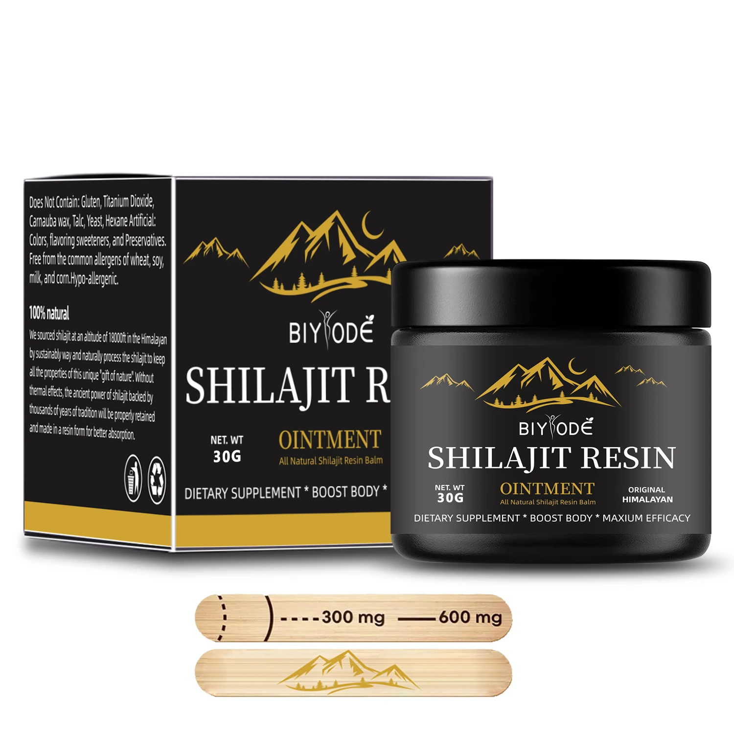 

Чистая гималайская смола Shilajit, 30 г — натуральный шелаajit золотого класса с полной тазовой кислотой 85+, трапециевидные минералы для мужчин и женщин