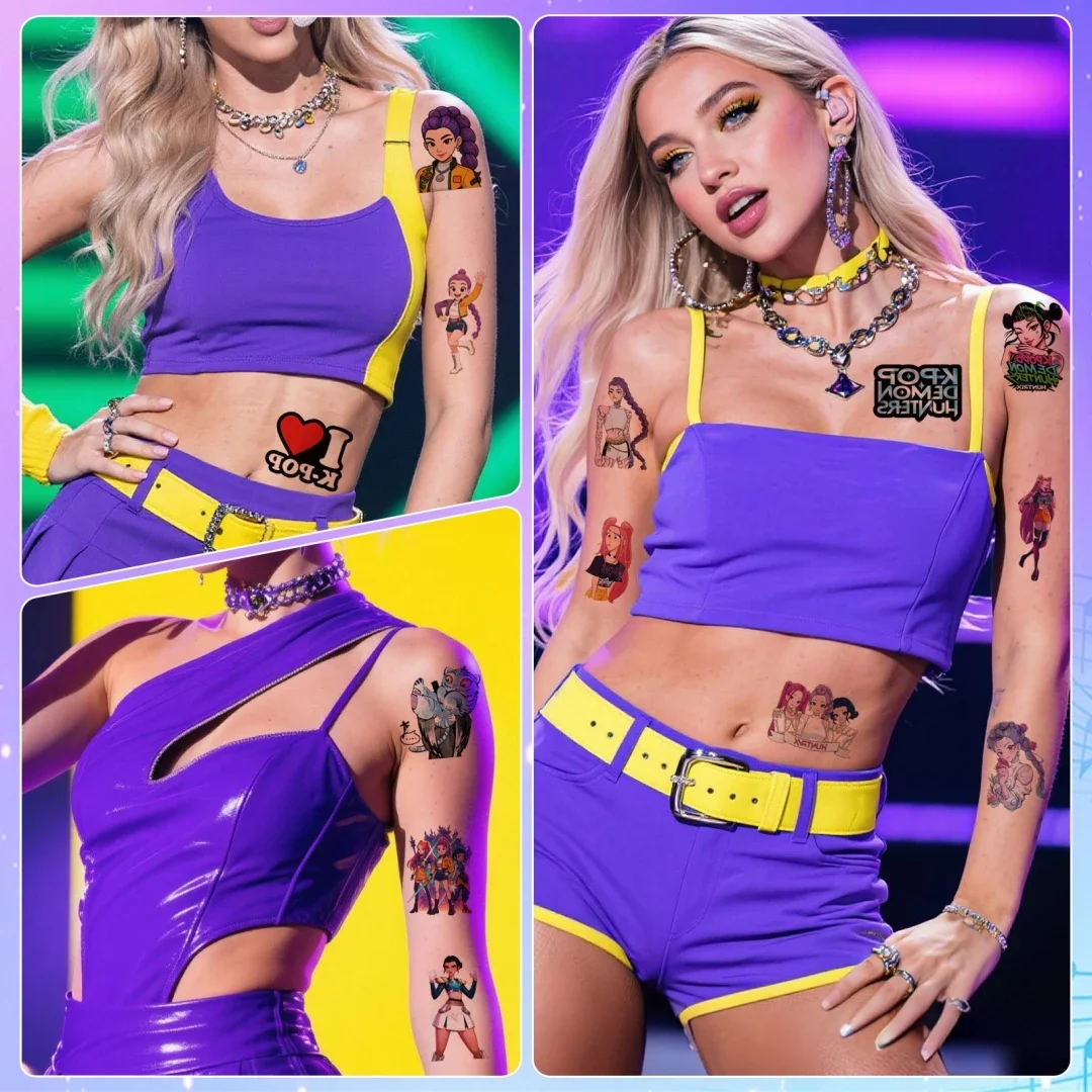 

40 шт. KPOP Witch Hunt аниме мультфильм временные татуировки набор наклеек креативный детский подарок коллекция товаров для фанатов
