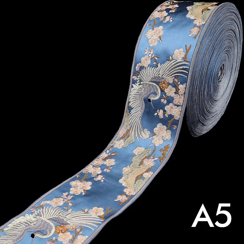 Chinese Embroidered Webbing Retro Embroidery Lace Trim For Diy Hanfu Costume Cushion Curtain Decor Ribbon Accessories
