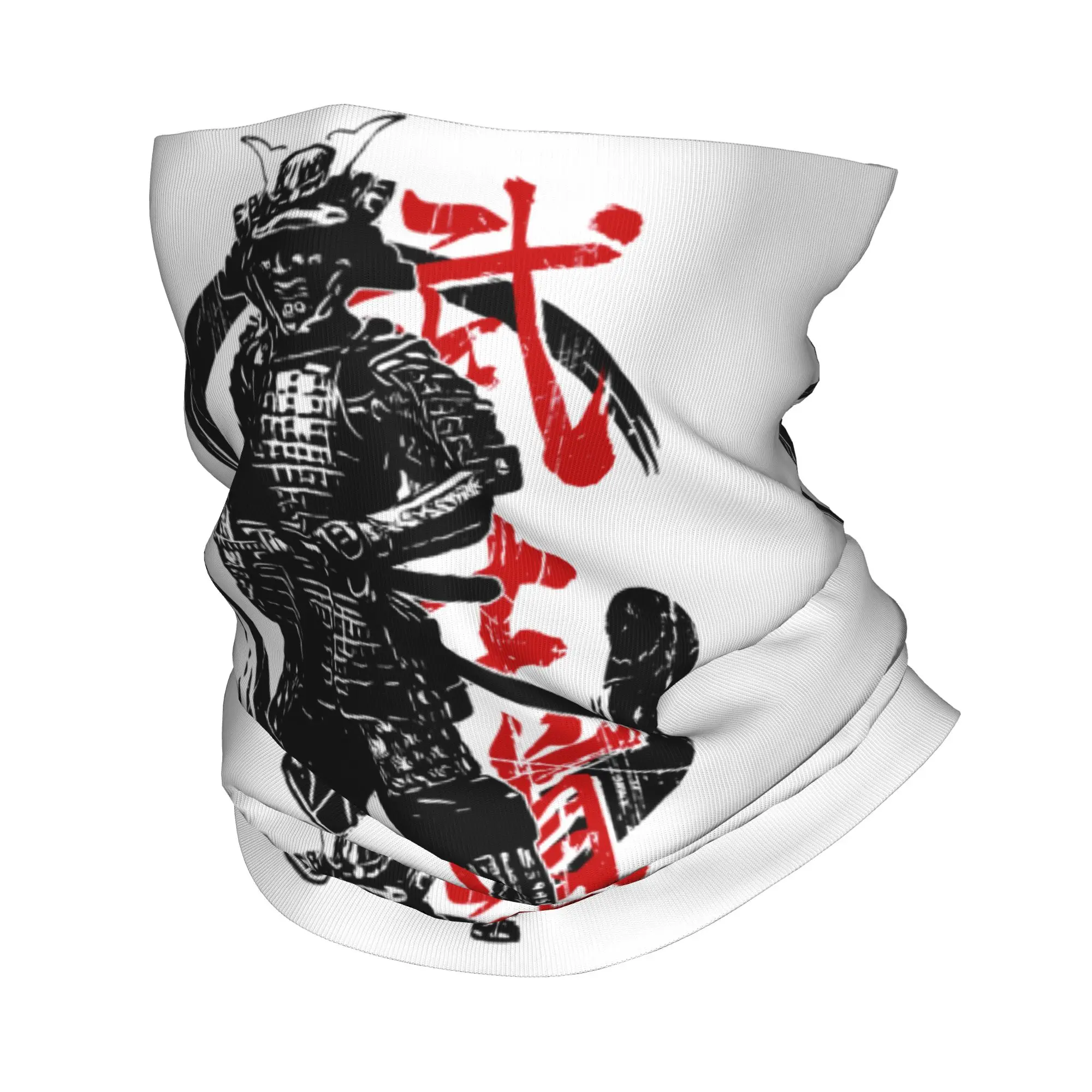 

Custom Bushido Samurai Warrior Bandana Neck Warmer Men Women Winter Hiking Ski Scarf Gaiter Japanese Martial Art Face Cover