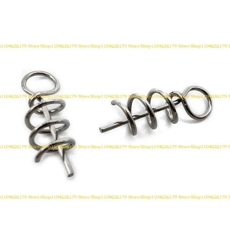 

A1A2 100Pcs Fishing Hook Spring Carps Fishing Hook Steel Swivels Spring Single Circle Explosions Hooks Part Fishing Tackles