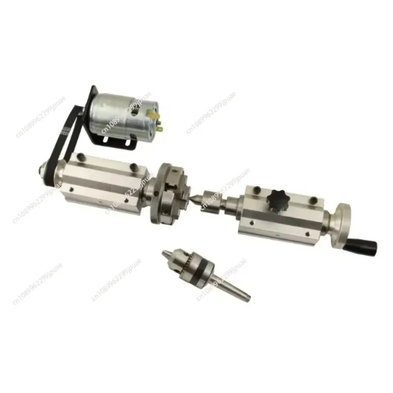 Manual DIY Woodworking Lathe Spindle Assembly With Chuck 895 Motor Rotary Slider Multi-function Unpowered Set