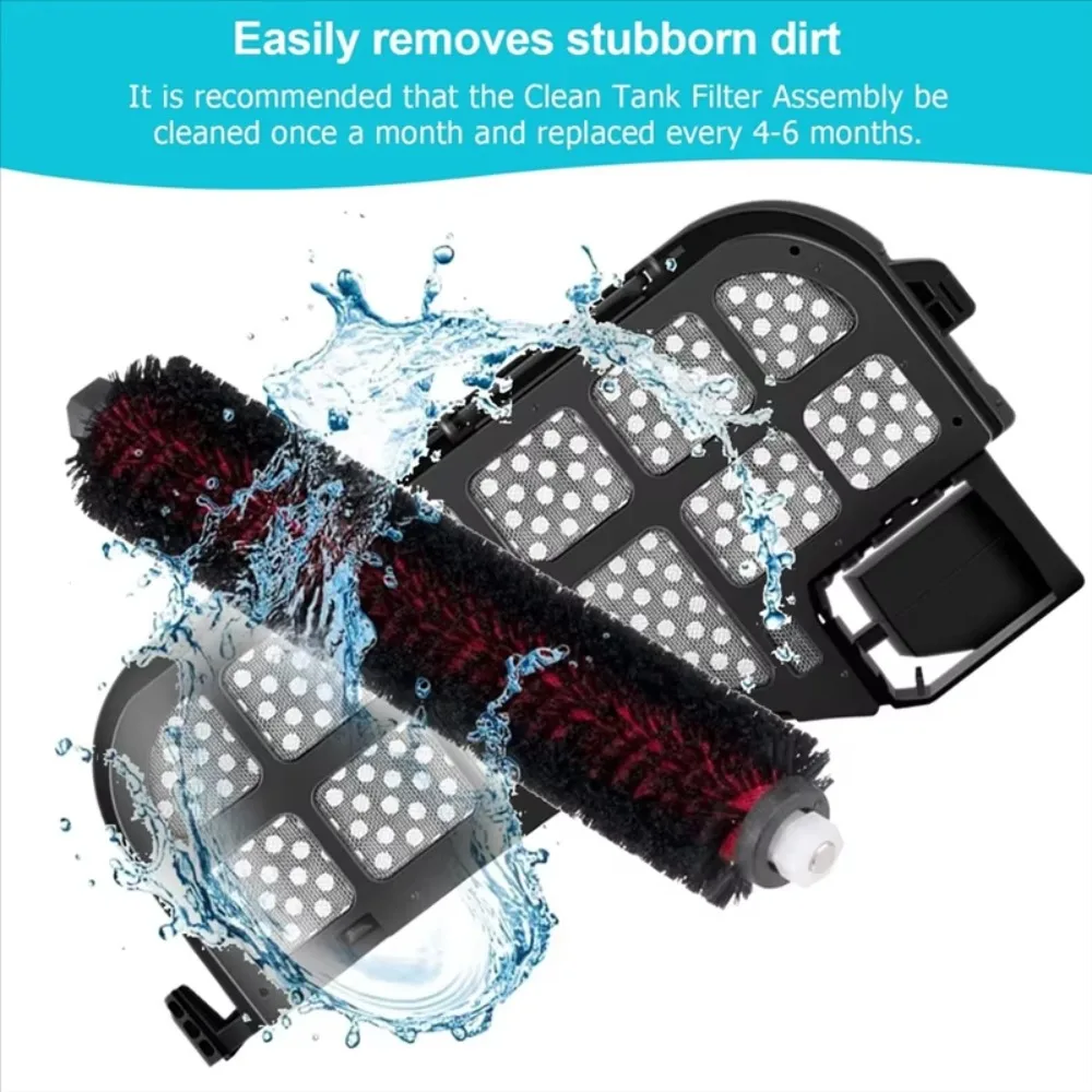 For Roborock S8 Pro Ultra Water Filter With 2 Cleaning Brushes- Replacement Accessories Kit